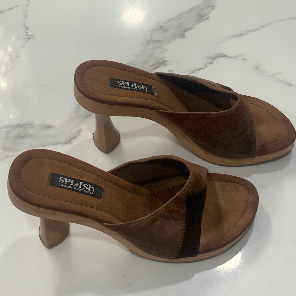 Splash 70’s Patchwork Mules. Size 6 - image 8